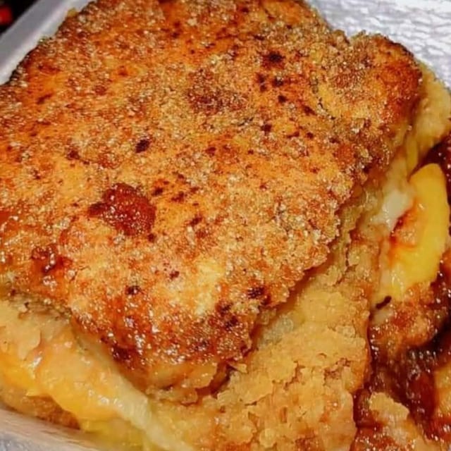 Smoked Peach Cobbler.