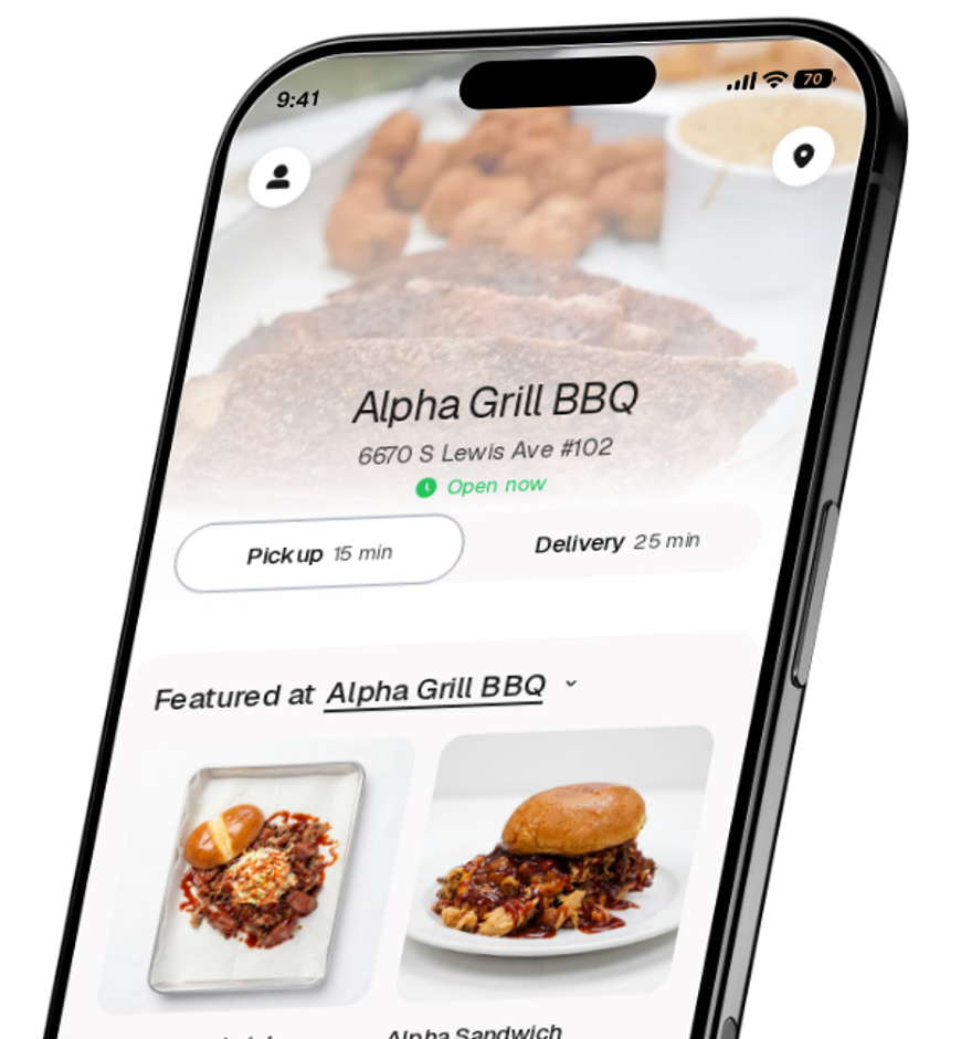 Alpha Grill BBQ app preview